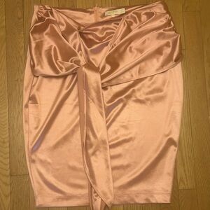 SRV x Fashion to Figure Collab Plus Size 0 (14) Slinky Pink Sash Front Skirt